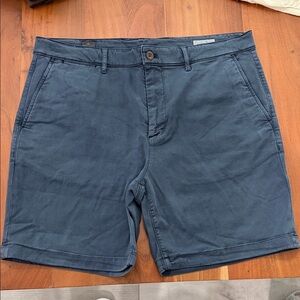 Faherty Mens Navy Coastline Chino Shorts Size 36